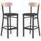 Flash Furniture Black Vinyl Barstool with Natural Wood Back, PK 2 2-XU-DG6V6BV-NAT-GG - alternate 2